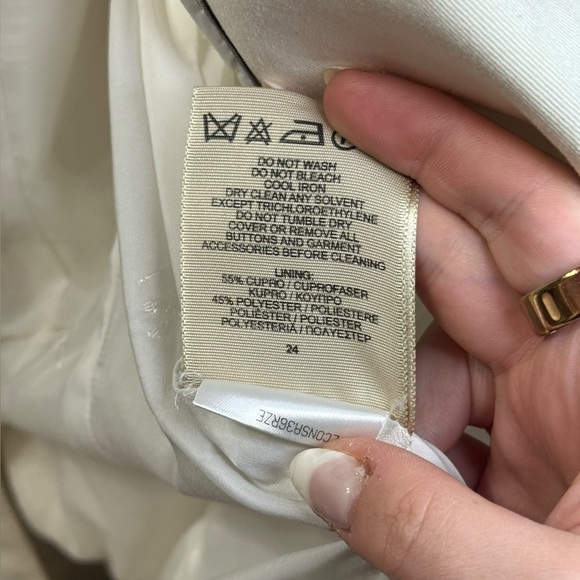 Burberry Off White Tie Close Blazer - Picture 10 of 15